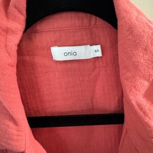 Onia Coral-Pink Lightweight Wraparound Dress